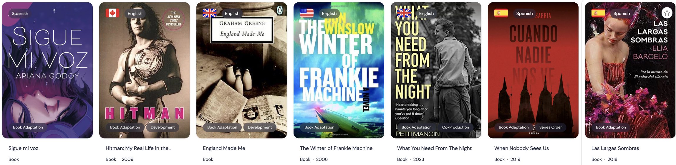 latest book deals for adaption into film or tv series