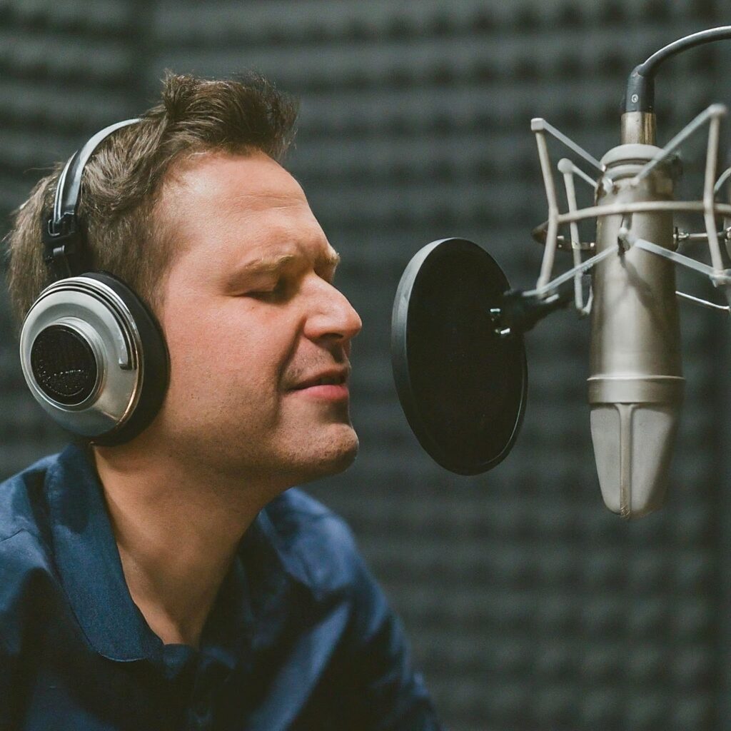 image fx dubbing voice talent voices with headphone an