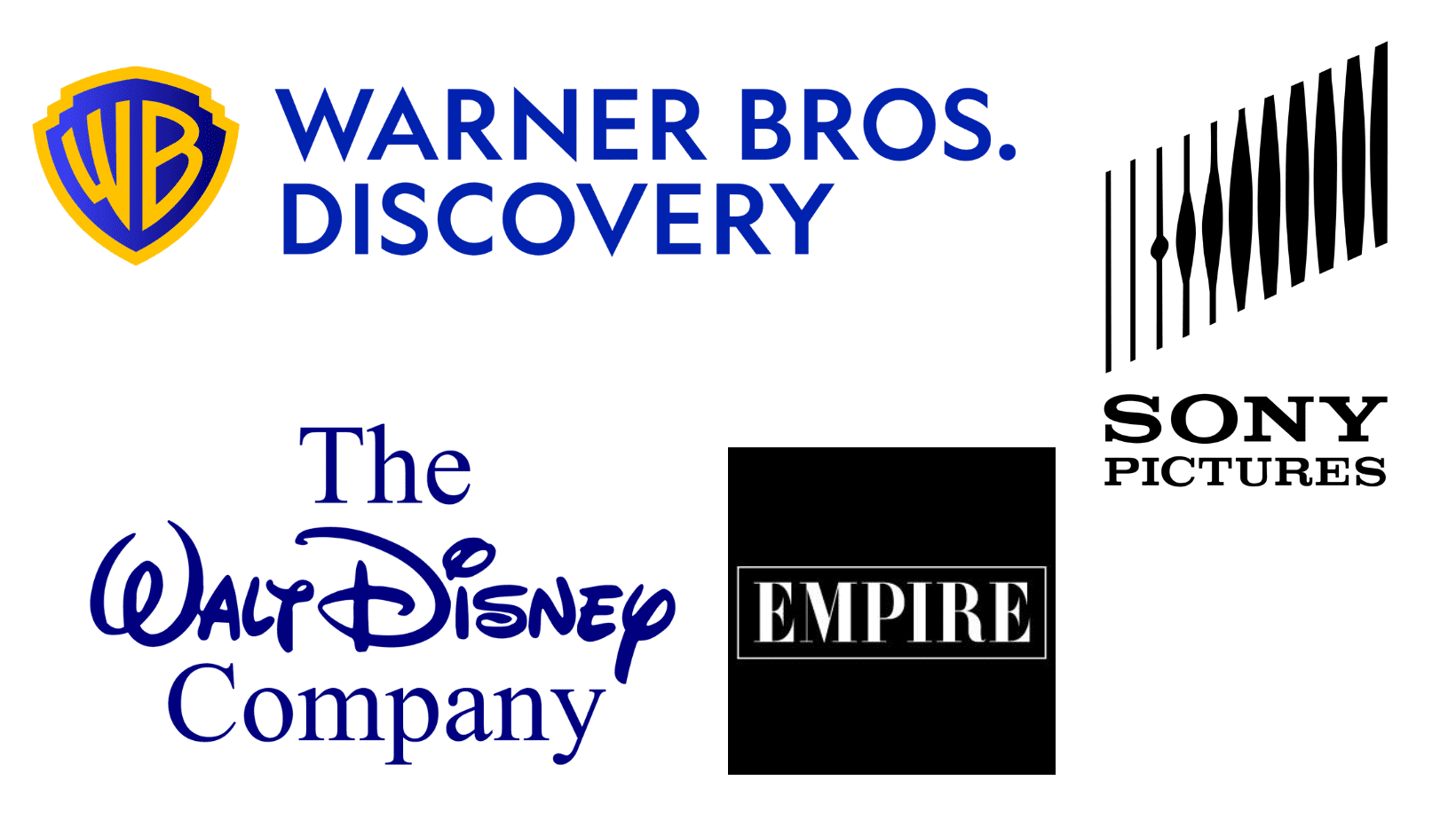 Logo's of entertainment gaints