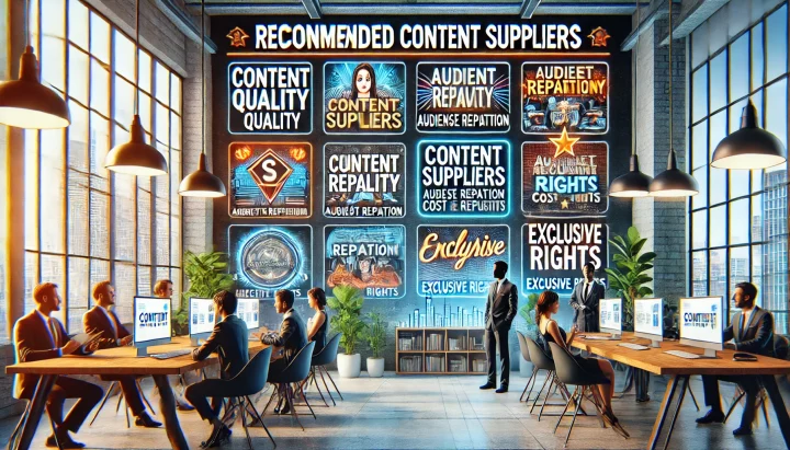 Recommended Content Suppliers