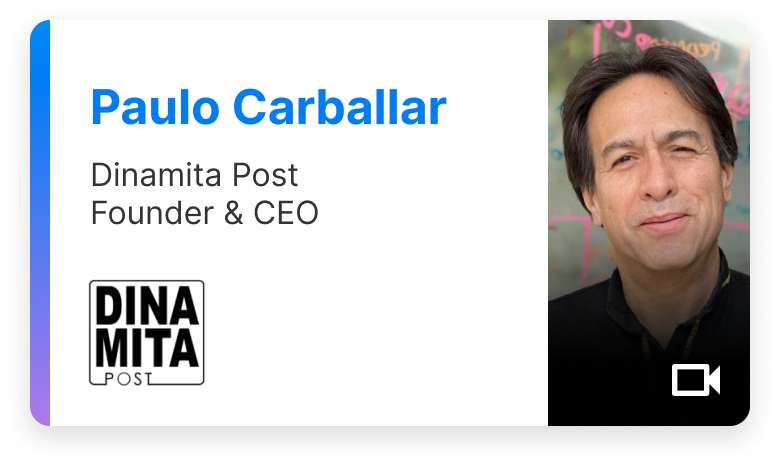 Paulo Carballar DinamitaPost Founder & CEO Lean Postproduction creator/Head editor.