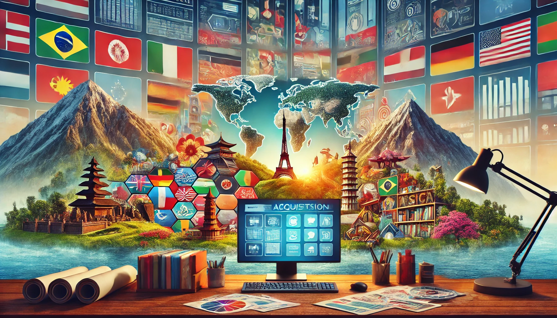 acquisition of media content from different regions