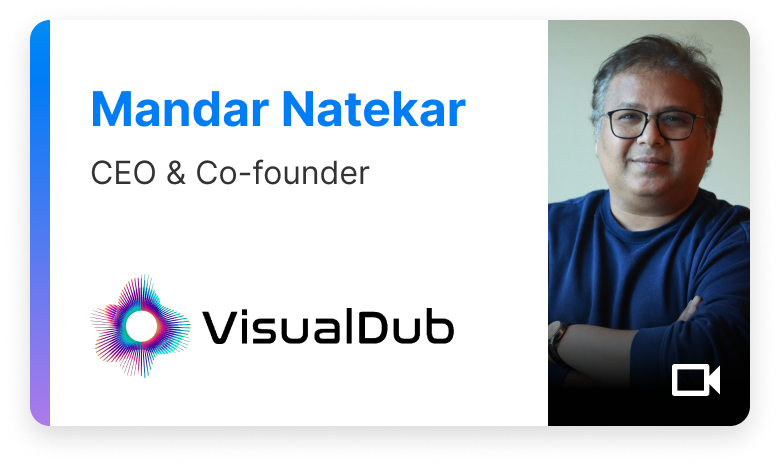 visualdub visual dub neuralgarage neural garage Mandar lip-syncing dubbing